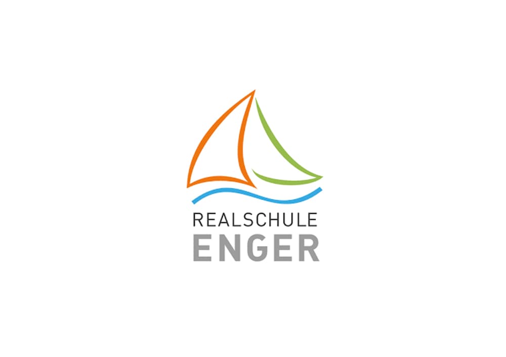 Das Logo der Realschule Enger dargestellt als schiff
