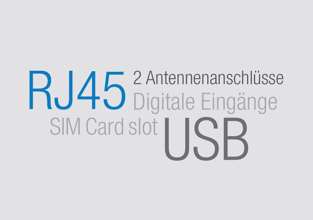 Bild, das Text zeigt zum Thema Anschlussmoeglichkeiten von BOGE connect Remote Monitoring auf grauem Hintergrund