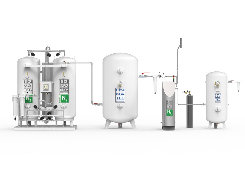 Abbildung von Gasgeneratoren und einer Katalysator Anlage