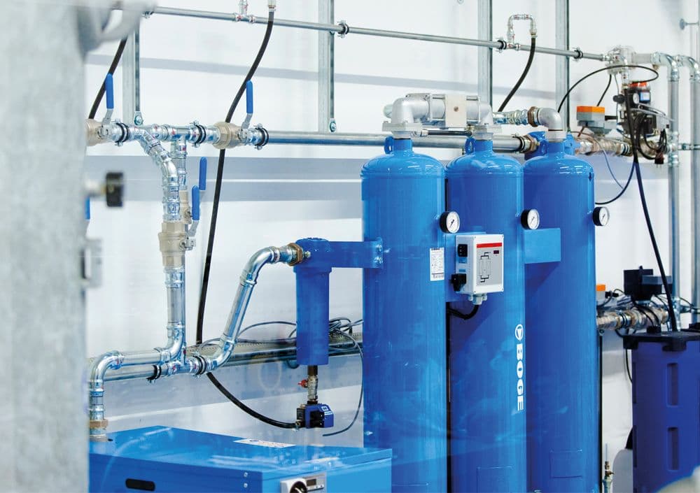 BOGE druckluftaufbereitungs Sortiment bei einem Kunden hingestellt
