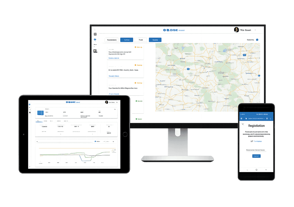 Abbildung von Boge Connect auf Laptop, Tablet und Smartphone