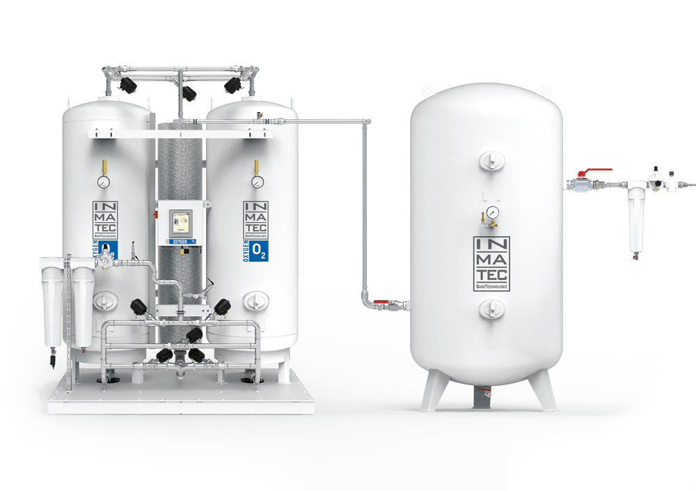 BOGE Sauerstoffgenerator PO-Baureihe mit Sauerstoffbehaelter