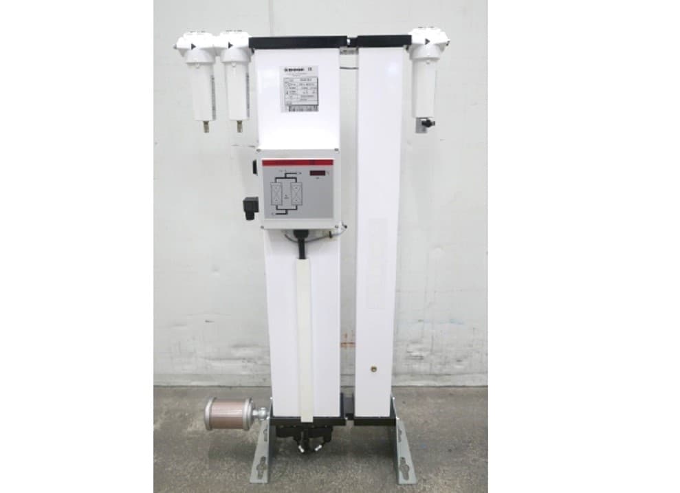 BOGE compressed air system with filters and controls, designed for efficient air treatment in industrial settings.