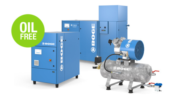 Dit zijn de voordelen van een olievrije compressor van BOGE