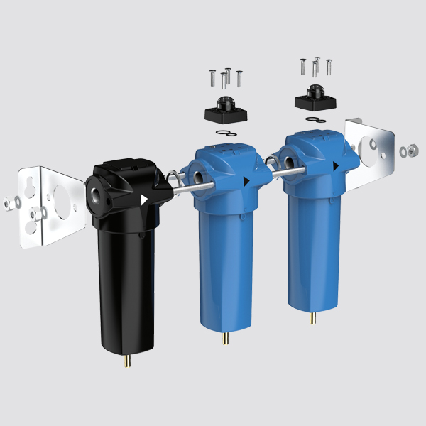 Activated carbon filter for compressed air Clearance