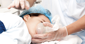 Image Of BOGE Compressors Medical Breathing Product In Use By Young Patient